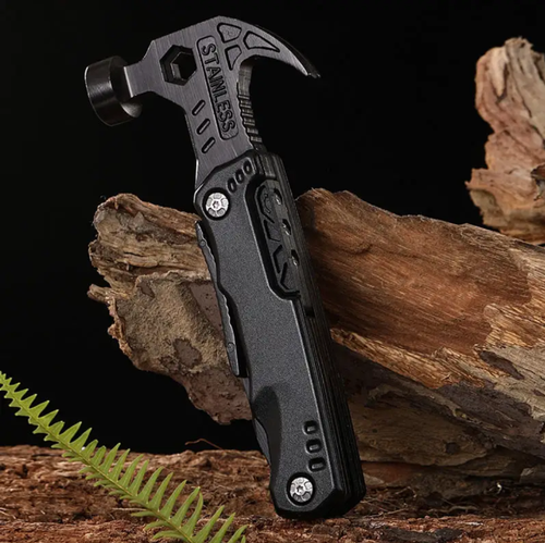 Esta chave de fenda multifuncional combina as funções de martelar, chave de fenda e faca.  É feito de material de nível militar, que é durável e resistente ao desgaste.  Ele pode ser usado para acampamento ao ar livre, reparos domésticos, fuga de emergência, etc., tornando-o um poderoso companheiro de ferramentas para você enfrentar vários cenários.