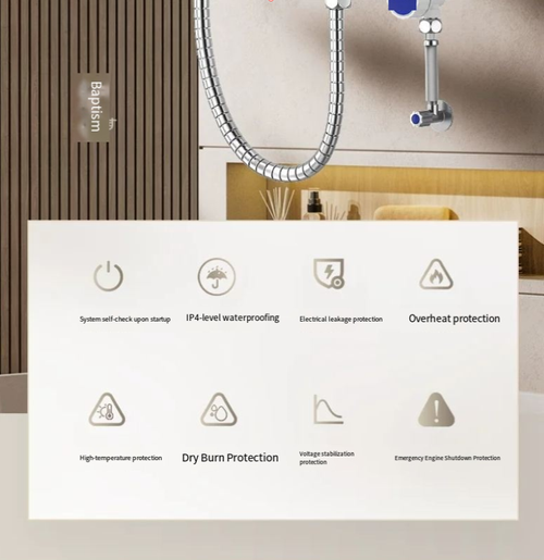 Aquecimento instantâneo, aquecedor elétrico, tecnologia de frequência variável e temperatura constante, água quente está disponível imediatamente, sem demora.  A água e a eletricidade são separadas para o projeto, garantindo a segurança dos banhos.  Compatível com tensão 110V 220V.  Corpo compacto economiza espaço.  Adequado para alugar ou apartamentos pequenos.  Desfrute de água quente confortável e constante durante todo o ano.