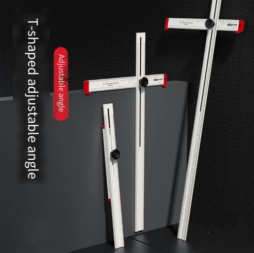 Régua de ângulo ajustável em forma de T:régua de liga de alumínio de 90 cm,uma ferramenta de precisão para marcenaria e decoração.Com uma estrutura em forma de T e ajuste de vários ângulos, ele pode controlar com precisão até o nível milimétrico.  É resistente a choques, resistente ao desgaste e não causa fadiga quando mantido por muito tempo.De encaixe e espiga à instalação no teto, ajuda a alcançar zero erro no artesanato e é um parceiro confiável para os artesãos criarem obras requintadas.