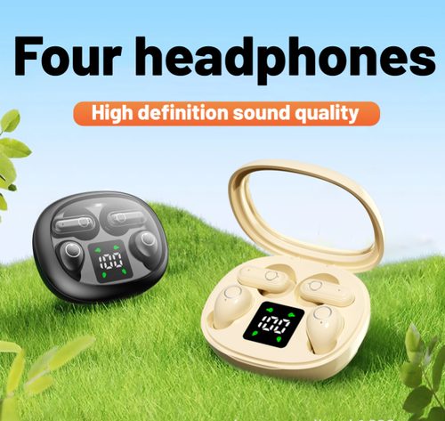 Estes fones de ouvido sem fio TWS de quatro orelhas de cabine dupla vêm em dois modelos, atendendo a diferentes preferências de uso.  Equipado com chips de alta resolução, a qualidade do som é rica em camadas e a redução de ruído ENC bloqueia efetivamente as distrações.  Com bateria de longa duração, é uma maravilha auditiva que combina moda e qualidade de som.