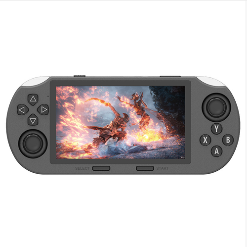 Um console de jogos dual-stick de tela grande de 4,5 polegadas com tela IPS de alta definição de visualização completa que fornece exibição detalhada.  A operação de stick duplo é precisa e pode ser personalizada com botões.  Ele vem com um grande número de jogos clássicos, prontos para serem jogados na inicialização.  Ele também suporta expansão, tornando-o um item portátil obrigatório para os jogadores de jogos portáteis reviverem a alegria dos jogos infantis.