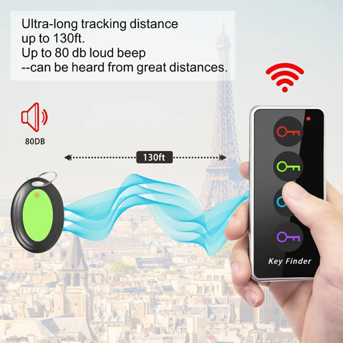 Dispositivo Anti-Drop de Um a Quatro, Quando os adesivos correspondentes são pressionados, um som de bipe será ocorrido.  Ele pode rastrear até 15-30 metros de distância.  Ele possui funções de busca para frente e para trás.  Idosos e crianças podem usá-lo em segundos.  Ele pode ser preso, pendurado ou preso de várias maneiras.  Trocar a bateria é conveniente.  Diga adeus à frustração de buscar.  Esse é um item indispensável para evitar perdas em casa ou ao sair!