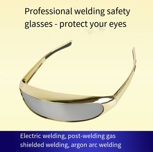 2 pares de óculos de soldagem antirradiação: Adequados para soldagem, corte e outros cenários.  Lentes profissionais bloqueiam a luz forte e previnem a inflamação ocular por luz elétrica, além de serem resistentes a choques.  O amplo campo de visão integrado não impede a operação e é confortável de usar por muito tempo.  A cor dourada é resistente à sujeira e durável, podendo ser usada e mantida como reserva.  É um escudo de proteção ocular durante o trabalho, com excelente custo-benefício.