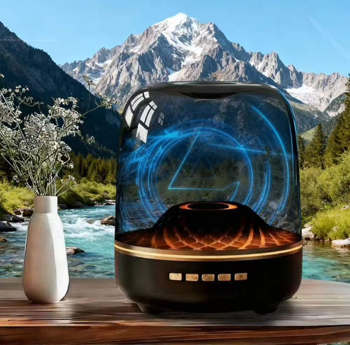 Alto-falante Bluetooth Xiaohan: Conta com cúpula de vidro com 6 camadas de luzes de respiração, campo sonoro surround 360° + graves profundos 9D e conexão instantânea Bluetooth.  Com seu tamanho reduzido, ele oferece qualidade de áudio de nível cinematográfico.  Sua aparência preta e dourada é adequada para desktops.  Pode melhorar o ambiente para ouvir música, trabalhar ou pequenos encontros.  É o interruptor da alegria para seus ouvidos.