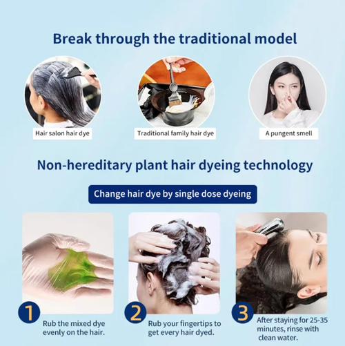 A pasta tradicional artesanal para tingir cabelos da minoria étnica Miao é uma pasta de tingimento de dose única que utiliza extratos de plantas.  Não danifica o couro cabeludo, não contém peróxido de hidrogênio, não precisa de mistura, não tem espuma e é suave para a coloração.  O processo de tingimento do cabelo é concluído em apenas 5 minutos.  É mais prático do que condicionador de cabelo.  Se você fizer um pedido hoje, receberá 5 frascos, que podem ser usados por mais de meio ano.