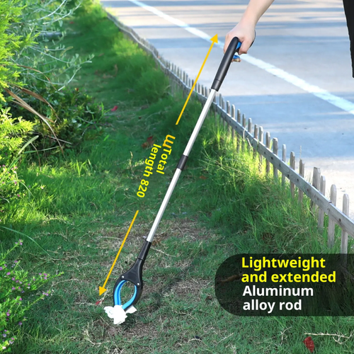 Clipe de lixo de três dobras, sem necessidade de se curvar para limpar.  Compacto e portátil quando dobrado, não ocupando espaço.  A cabeça do clipe de borracha antiderrapante segura de forma segura vários tamanhos de lixo.  Cabo ergonômico proporciona conforto duradouro durante a seguração.  A haste de liga é leve e durável.  Adequado para múltiplos cenários, uso multiuso.  Mantenha sua vida limpa com facilidade.