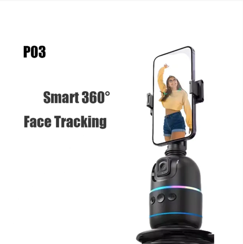 Este gimbal de seguimento do P03 AI: 360° inteligente de seguimento + controle por gestos.  Não precisa de um app - ele pode ser usado direto da caixa.  Alterne entre tiros horizontais e verticais com um clique.  Possui um suporte destacável.  Você pode alternar entre vários cenários de tiro à vontade.  O corpo tem o tamanho de uma palma da mão e pode caber em uma mochila sem ocupar espaço.  Mesmo uma única pessoa pode alcançar efeitos de movimento de câmera de nível profissional.