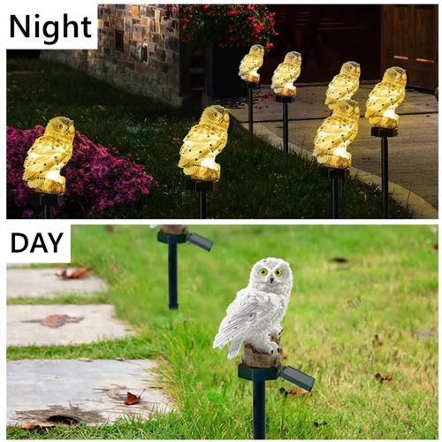 Faça o pedido hoje e você receberá 3 luminárias decorativas paisagísticas de chão de coruja solar.  Essas luzes solares de chão para corujas armazenam energia durante o dia e acendem automaticamente à noite.  O material de resina impermeável tem uma forma realista.  Eles podem ser usados tanto como decoração de jardim quanto como fonte de iluminação.  A instalação de pé é conveniente, injetando uma atmosfera animada ao ar livre.