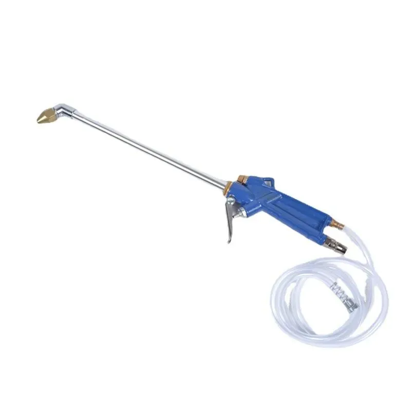 Ferramenta de remoção de poeira tudo-em-um, pistola de ar pneumático, compatível com compressores e sopradores.  Seu fluxo de ar potente pode remover rapidamente a sujeira em áreas de difícil acesso.  O design ergonômico facilita a seguração, e o material durável garante uma potência forte e durável.  É uma ferramenta eficiente de limpeza para manutenção mecânica e cuidado de veículos.