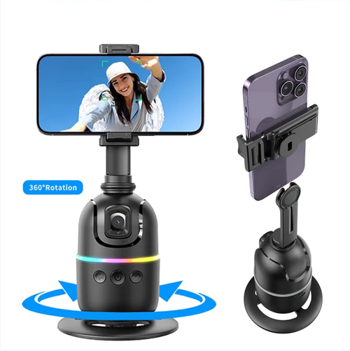 Este gimbal de seguimento do P03 AI: 360° inteligente de seguimento + controle por gestos.  Não precisa de um app - ele pode ser usado direto da caixa.  Alterne entre tiros horizontais e verticais com um clique.  Possui um suporte destacável.  Você pode alternar entre vários cenários de tiro à vontade.  O corpo tem o tamanho de uma palma da mão e pode caber em uma mochila sem ocupar espaço.  Mesmo uma única pessoa pode alcançar efeitos de movimento de câmera de nível profissional.