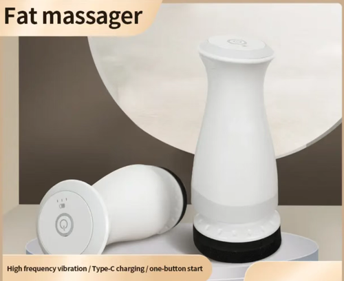 Segure o dispositivo de massagem corporal.  O design excêntrico das rodas apresenta frequências de vibração profundas.  Possui quatro níveis de força ajustáveis.  O formato ergonômico do corpo é portátil e fácil de segurar.  É adequado para várias partes, como cintura e abdômen, braços, etc.  Pode moldar o corpo e relaxar os músculos.  É um personal trainer móvel para modelagem e uso em escritórios em casa.