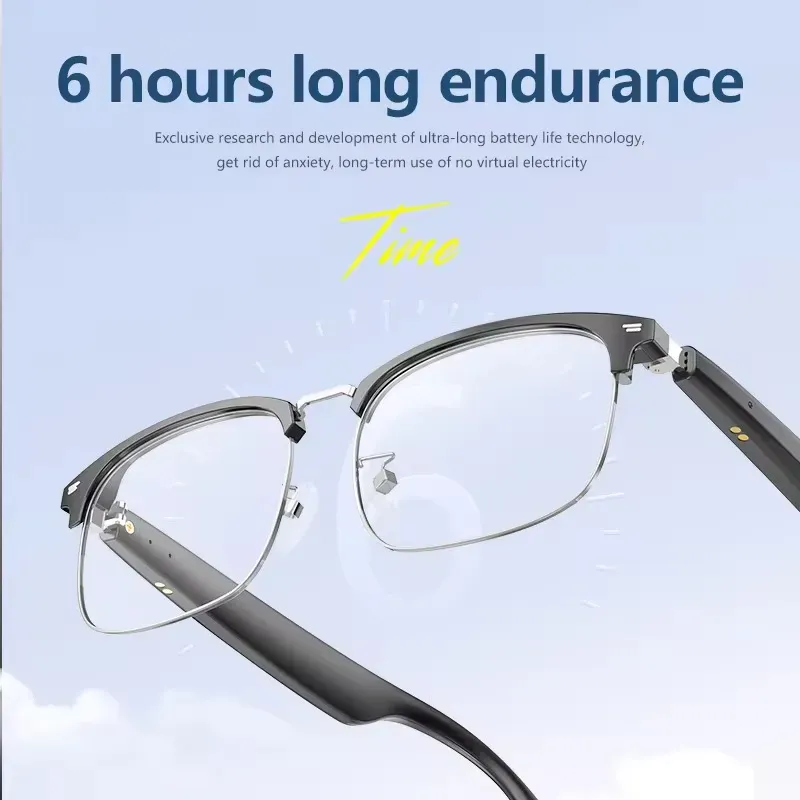 Óculos de tradução por IA que mudam de cor,combinando comunicação e proteção ocular em um só.As lentes que mudam de cor se adaptam automaticamente às condições de luz,com uma taxa de proteção contra luz azul de 99,67%.Ele suporta tradução multilíngue em tempo real via Bluetooth, possui interpretação estéreo através do quadro e é fácil de operar com controle por toque.  Possui uma autonomia de bateria de 6 horas, adequada tanto para proteção ocular diária quanto para comunicação transfronteiriça.