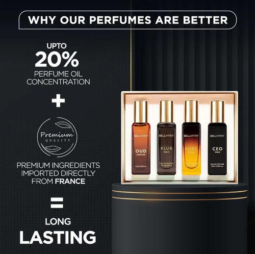 Conjunto de fragrâncias masculinas frescas e elegantes de longa duração, pacote de 4 peças.  Infunde um aroma corporal atmosférico no seu corpo.  Ele contém 4 fragrâncias leves de baixa saturação, como madeira fria e âmbar quente.  É fresco e não irritante, com uma fórmula de alta concentração que deixa uma fragrância duradoura.  A garrafa pequena é portátil e fácil de reabastecer.  A caixa de presente é elegante e prática, cobrindo todas as suas ocasiões com um charme invisível.