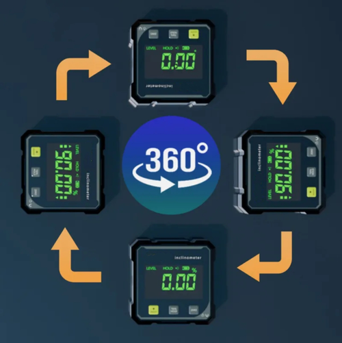 Instrumento de medição a laser duplo: Os lasers duplos fornecem o dobro da precisão.  Equipado com display LED claro, ele suporta várias medidas de unidade e pode lidar com condições complexas, como umidade.  Ele permite um alinhamento preciso em vários cenários, facilitando operações eficientes em áreas como construção e decoração.