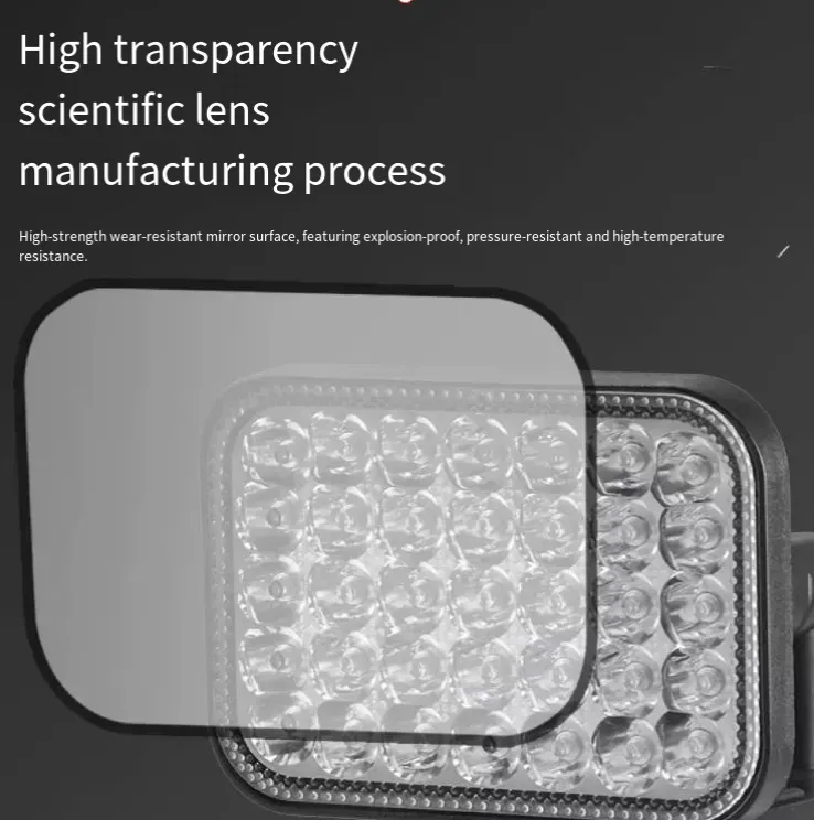 Esta lâmpada de trabalho com bateria de lítio de 55 contas possui contas de lâmpada LED estilo matriz com alta eficiência energética e iluminação brilhante.  Possui portas de carregamento USB duplas e uma alça atualizada com ajuste de vários ângulos, permitindo uma alternância suave entre luz próxima e distante.  É adequado para vários cenários, como reparo de automóveis e uso externo, e é uma fonte de luz versátil e móvel para ambientes escuros.
