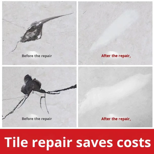 O adesivo para reparação de piso de azulejo possui propriedades de impermeabilização,Pode ser usado para reparar azulejos, vasos sanitários, banheiras, etc.  Se você fizer um pedido hoje, receberá 5 garrafas.Cada frasco contém 100ml de pasta de reparação de piso de grande capacidade.  Usar esse adesivo para reparo no processo de reparo pode preencher rapidamente as rachaduras e é uma escolha ideal tanto para manutenção doméstica quanto industrial.  Experimente esse adesivo mágico para reparação!