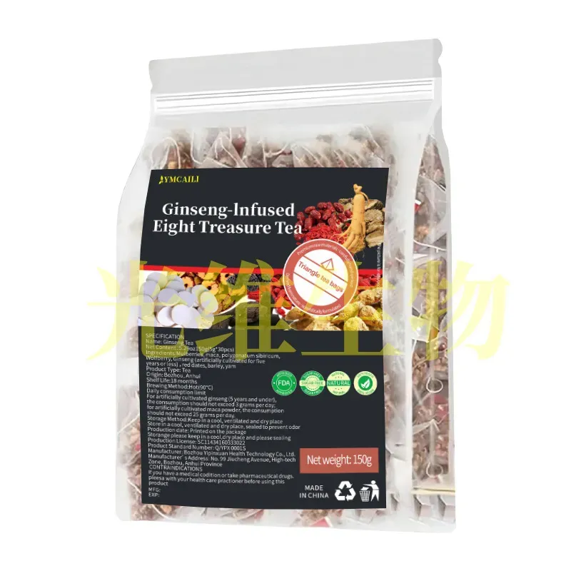 Pessoas modernas tendem a sofrer de fadiga renal quando trabalham no turno da noite.Este Chá de Ginseng com Oito Ingredientes é uma fonte de vitalidade!Ele contém 8 ingredientes que nutrem os rins,melhoram a circulação sanguínea, resistem ao envelhecimento e mantêm a beleza, aliviam a fadiga, fortalecem a imunidade e promovem o sono.  Se você fizer um pedido hoje, pode receber 3 sacolas,Beba um saco por dia para nutrir os rins e restaurar a vitalidade, e desfrute de um nível de energia completo.