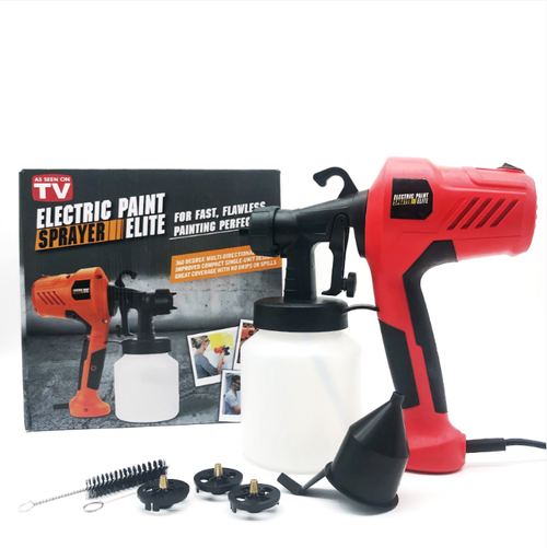 Pistola de pintura elétrica, pistola de pulverização AKX 700W HVLP com limpeza