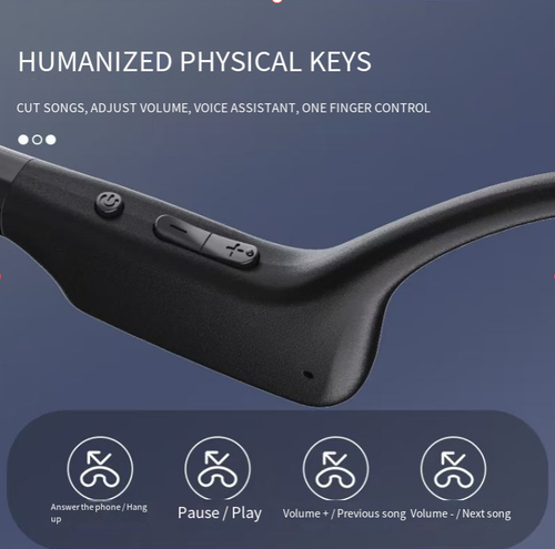 Estes fones de ouvido de condução óssea de água e terra de dupla finalidade são à prova d'água no nível IPX8, adequados para cenários subaquáticos, como natação.  A tecnologia de condução óssea libera o canal auditivo e também é estável durante as atividades terrestres.  A qualidade do som é clara e tridimensional, com um design leve, permitindo que você desfrute de música livremente durante as atividades aquáticas e terrestres.