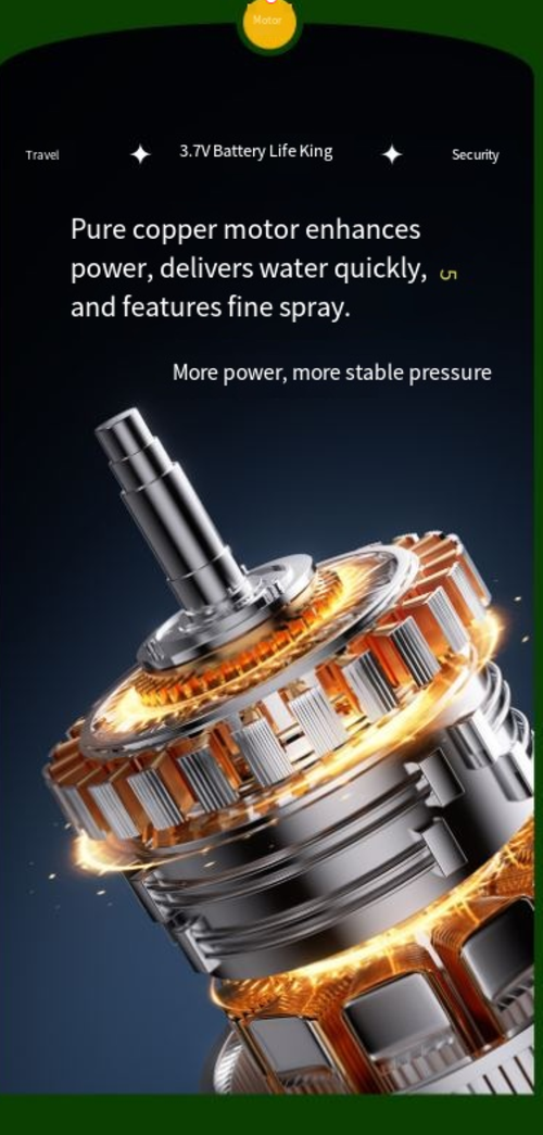 Pulverizador de pulverização de alta pressão com bateria de lítio 6L.  O tanque de água de grande capacidade reduz o reabastecimento.  Pulverização automática acionada por bateria de lítio de 3,7 V.  Com pressão suficiente e fluxo de pulverização uniforme.  O poste longo pode ser ajustado livremente em comprimento.  É fácil de operar em níveis altos e baixos.  É um ajudante eficiente e sem esforço para rega de jardinagem, pulverização de árvores frutíferas e desinfecção ambiental.