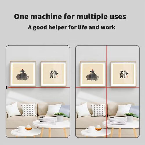 Medidor de nível a laser, com projeção precisa e leitura intuitiva na tela digital, compacto e portátil, fácil de operar. Adequado para cenários como nivelamento de decoração, instalação de móveis e medição de ângulo de engenharia. Com precisão milimétrica, todas as construções podem ser realizadas com precisão e precisão. É uma ferramenta eficiente para medição de espaço.