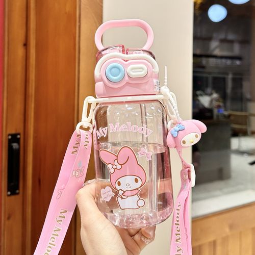 Sanrio Children's Water Cup 2025 New Straw Cup Kuromi Portable Double - drinking Cup for School Use