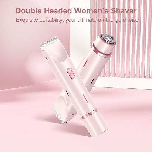 Women's Dual-Head Hair Remover, Electric Bikini Trimmer & Shaver