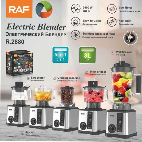 RAF 3L Multi-Functional 5-in-1 Juicer, Household High-Power Food Processor, Blender & Grinder
