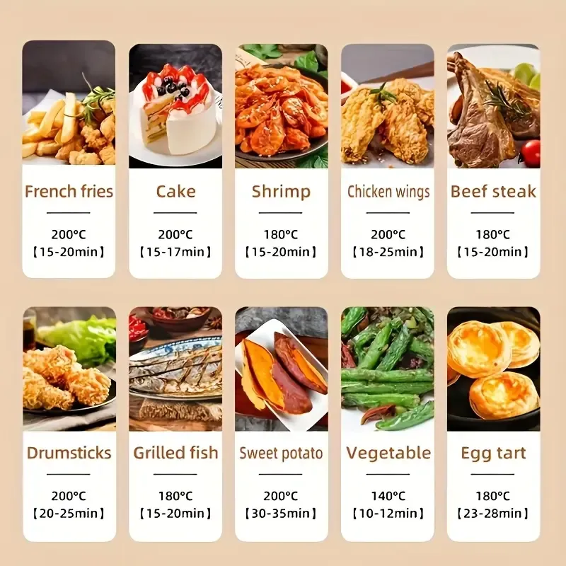 RAF Air Fryer, 8.3L Large Capacity, Multi-Function Electric Air Fryer for Home Use with Visible Window and Smart Touch Screen