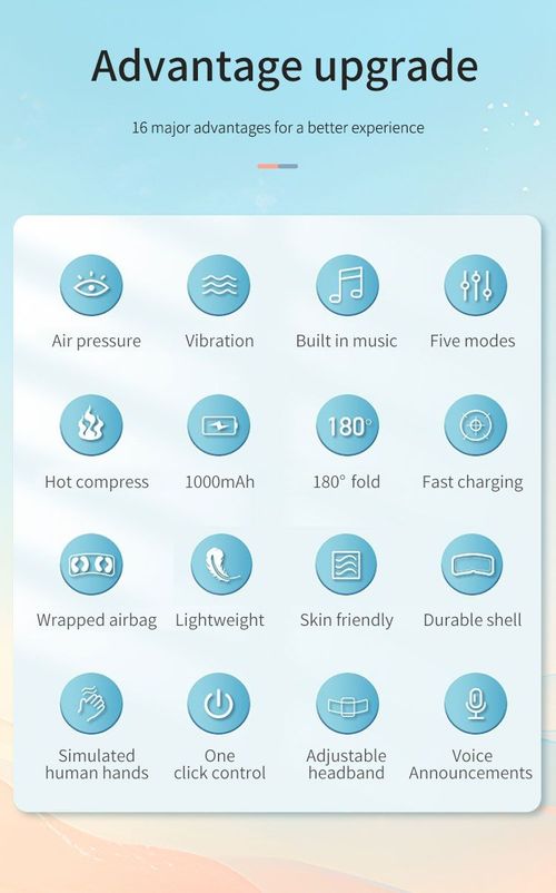 AR-216D Pneumatic Eye Care Massager - Foldable Heating Eye Mask, Rechargeable with Bluetooth Music, Airbag Eye Massager 216D