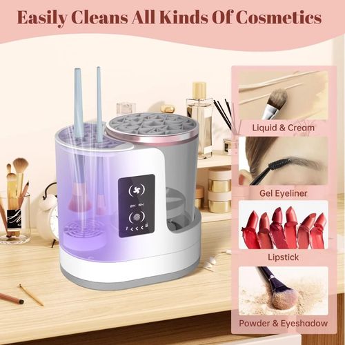 Electric Hair-Friendly Automatic Electric Makeup Brush Cleaner & Dryer – All-in-One Automatic Cleaning Tool