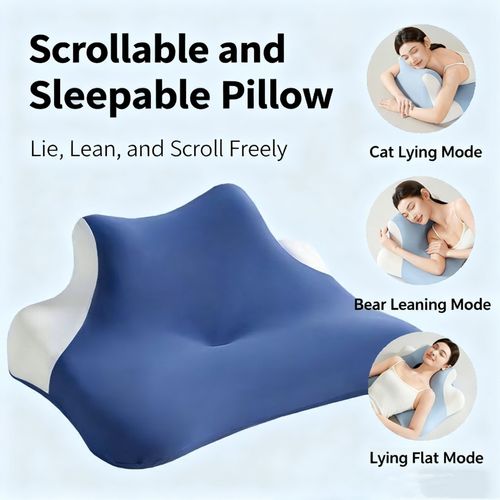 Ergonomic Neck Pillow for Phone Lovers  Memory Foam Side or Face-Down Sleep – Deep Sleep Cushion