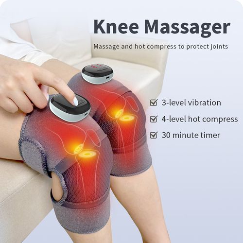 Knee Massager - Electric Heating Knee Support, Warmth for Cold Legs, Joint Physiotherapy Device with Vibration & Hot Compress