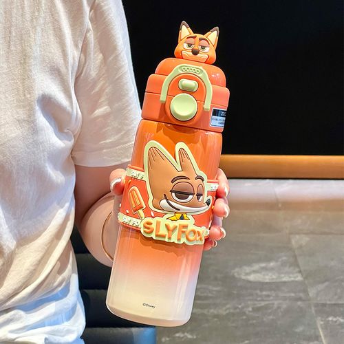 Disney Zootopia Judy Nick Double-Drink Cup ✨ 316 Stainless Steel – Stylish & Safe for Kids' School Days!