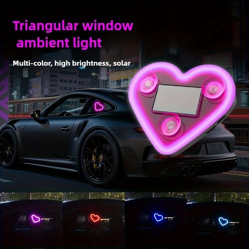 Set of 2 Car Interior Neon Heart Lights