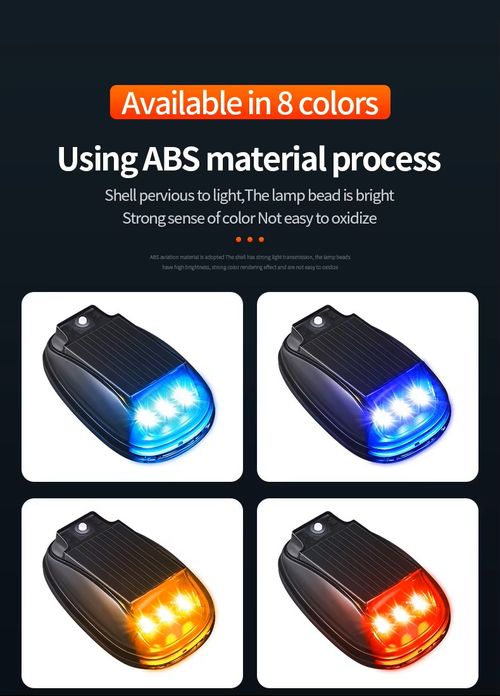 5pcs Solar‑Powered Car Roof Pilot Light
