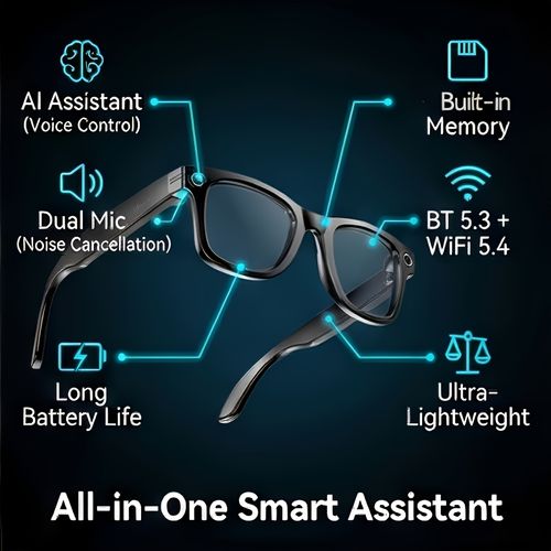 AI Smart Glasses with Built-in Camera