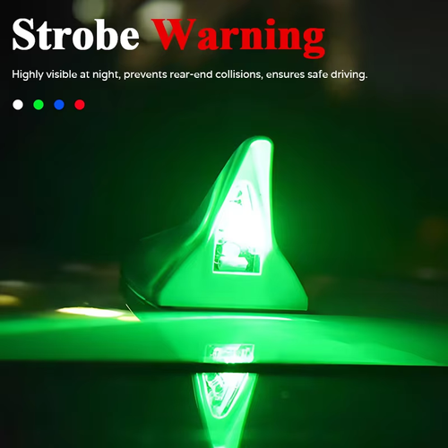 pearl white Solar Shark Fin Strobe Light