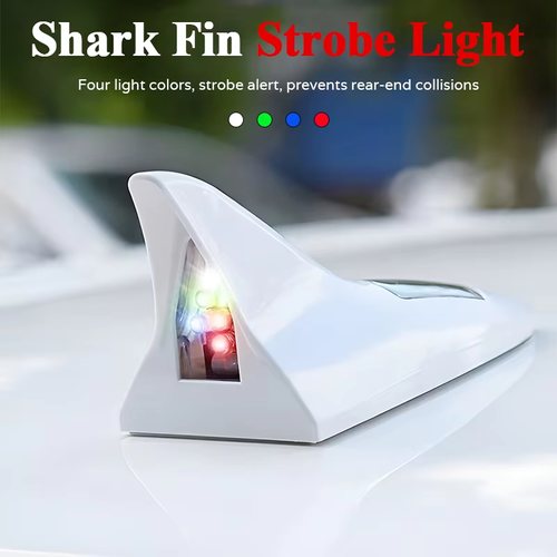 pearl white Solar Shark Fin Strobe Light