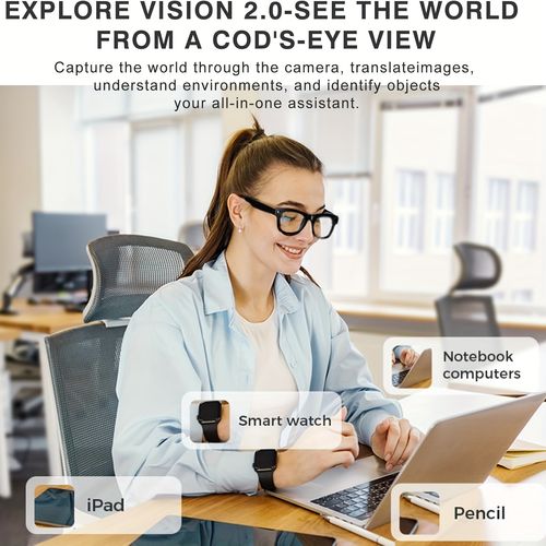 AI Smart Glasses with Built-in Camera