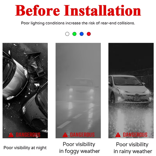 pearl white Solar Shark Fin Strobe Light