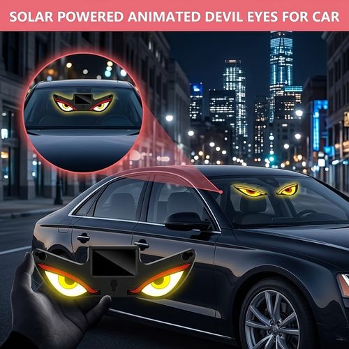 Solar Demon Eye LED Car Window Light
