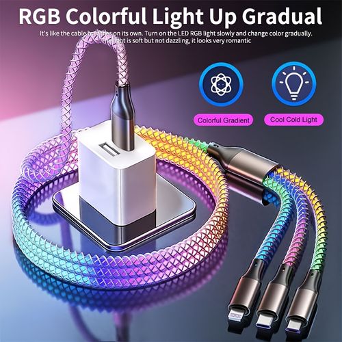 3-In-1 Braided Charging Cable