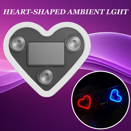 Set of 2 Car Interior Neon Heart Lights