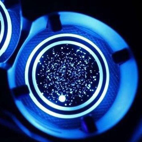 2ps LED Illuminated Car Cup Holder Pad