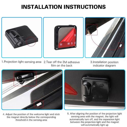 2ps car door light projector toyota