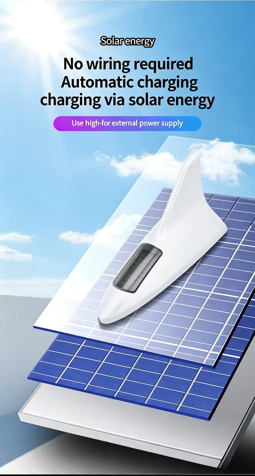 pearl white Solar Shark Fin Strobe Light