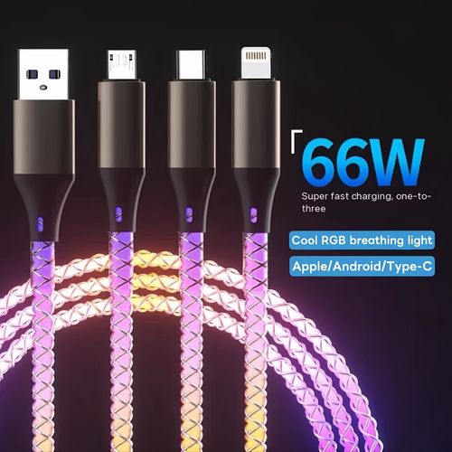 3-In-1 Braided Charging Cable