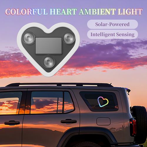 Set of 2 Car Interior Neon Heart Lights