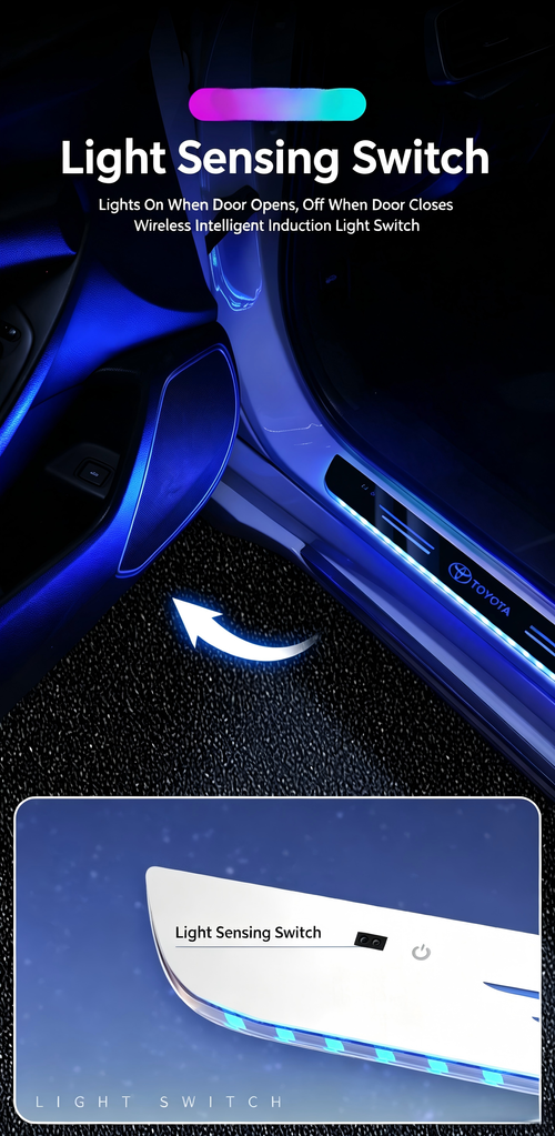 Toyota 4Pcs LED Car Door Sill Welcome Lights